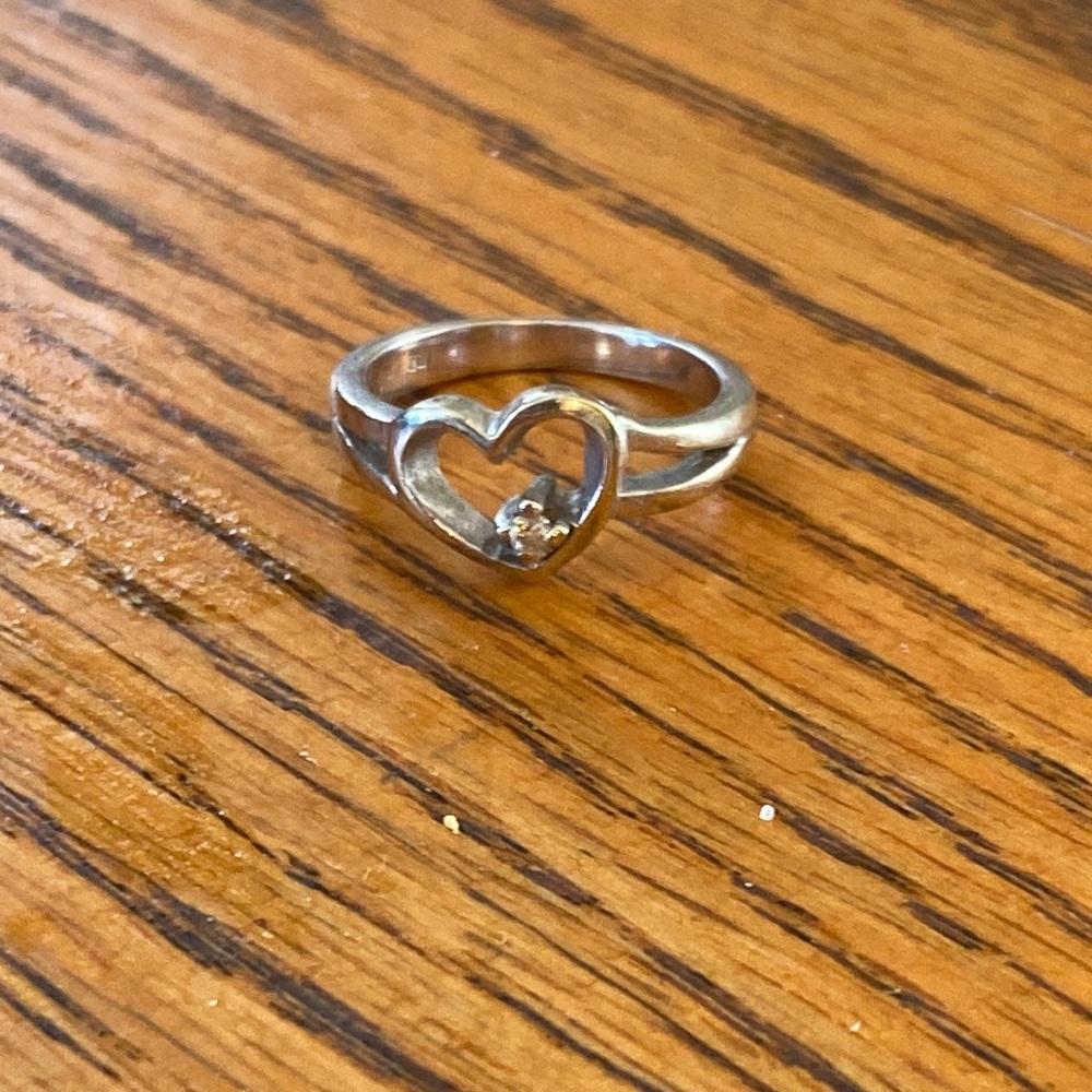 Sterling silver  diamond ring